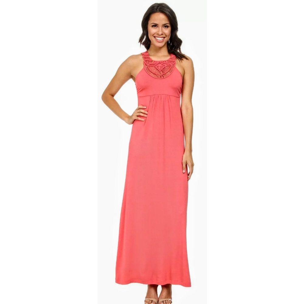 Tommy Bahama Tambour Crochet Maxi Dress